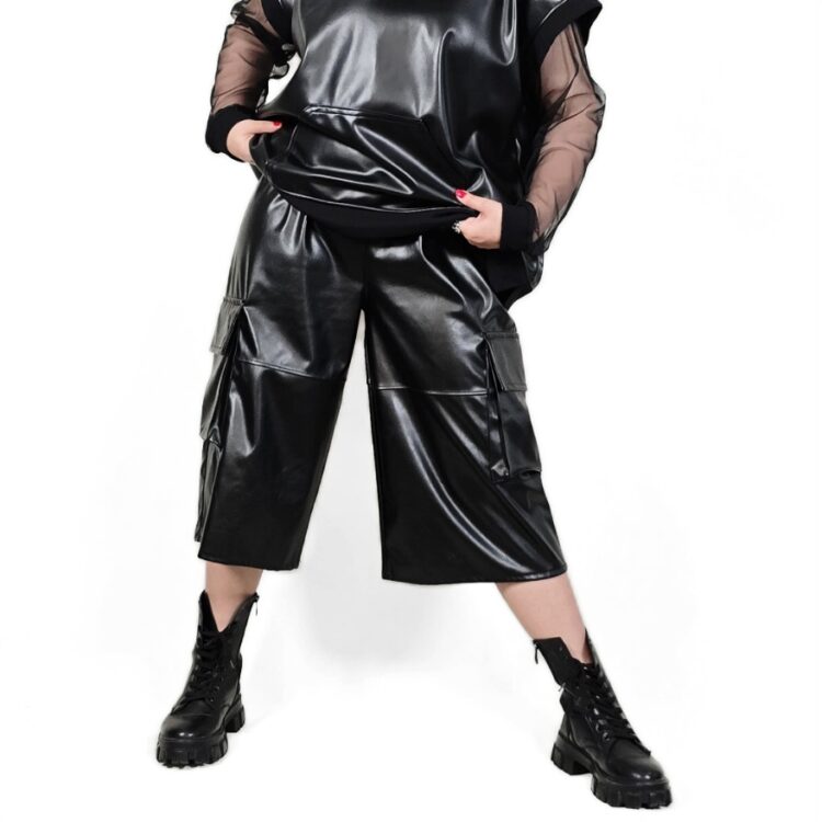 ست هودی شلوارک چرم👽