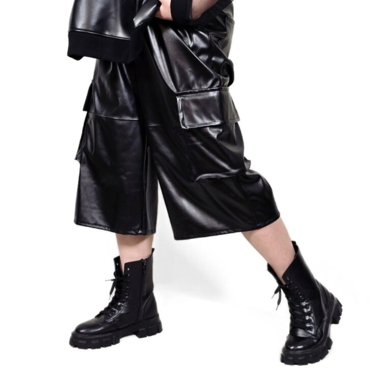 ست هودی شلوارک چرم👽