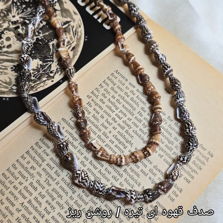 ست گردنبند صدف دوتایی🐚